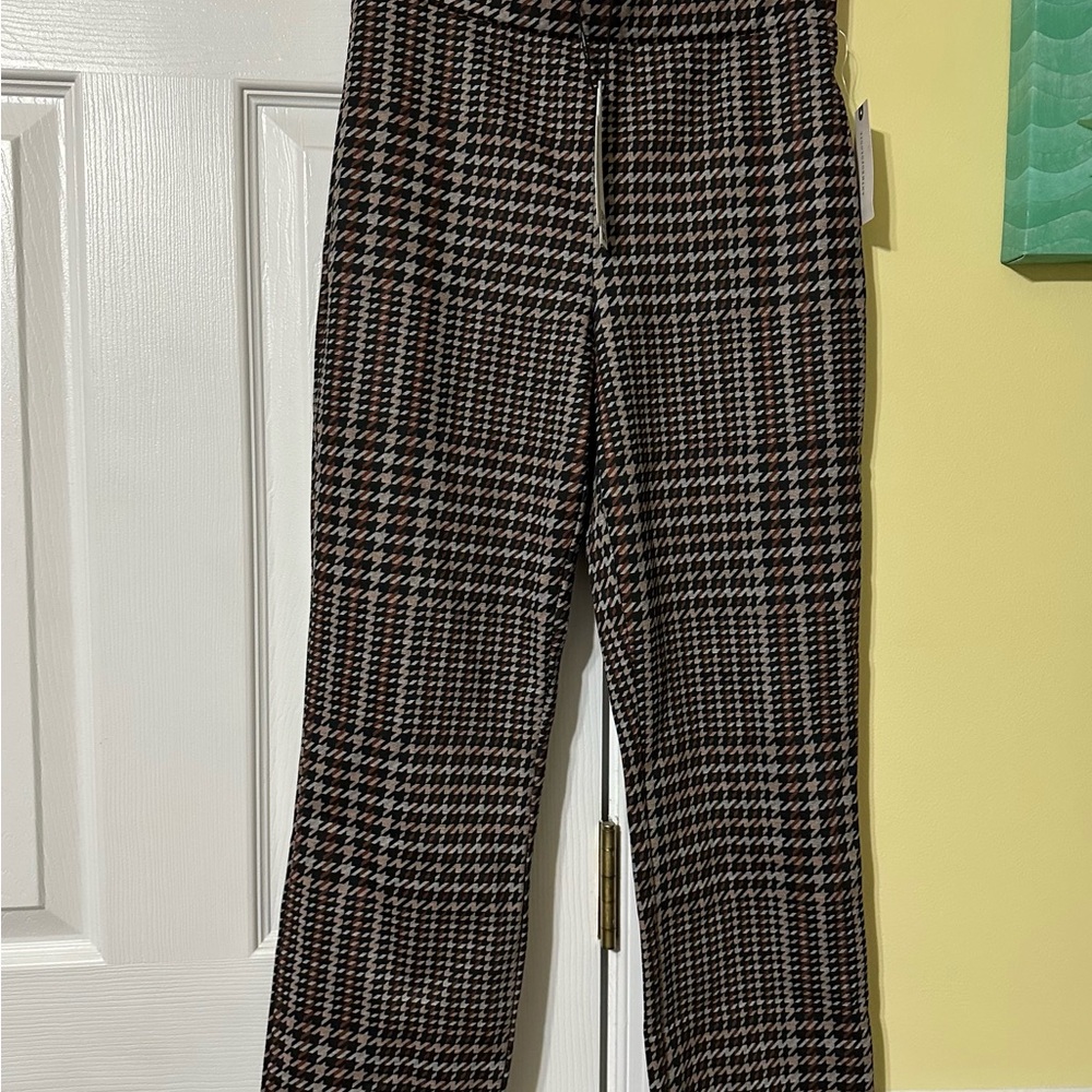Sanctuary Black and Brown Plaid Women's Trousers